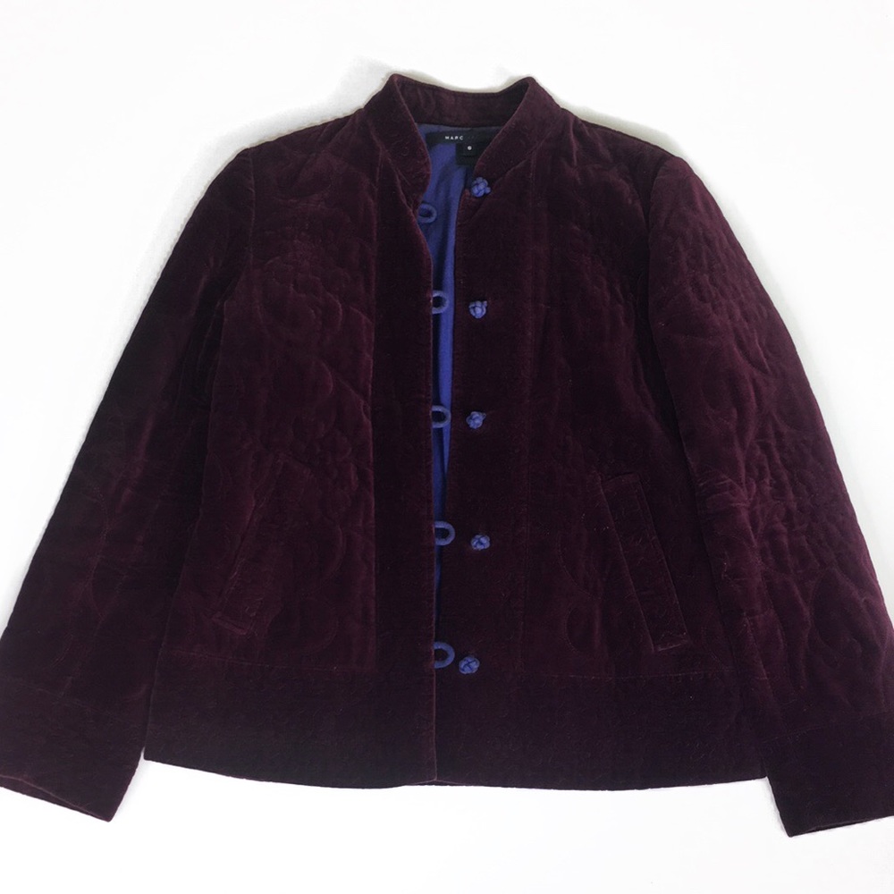 Marc jacobs velvet blazer Blue oriental luxury